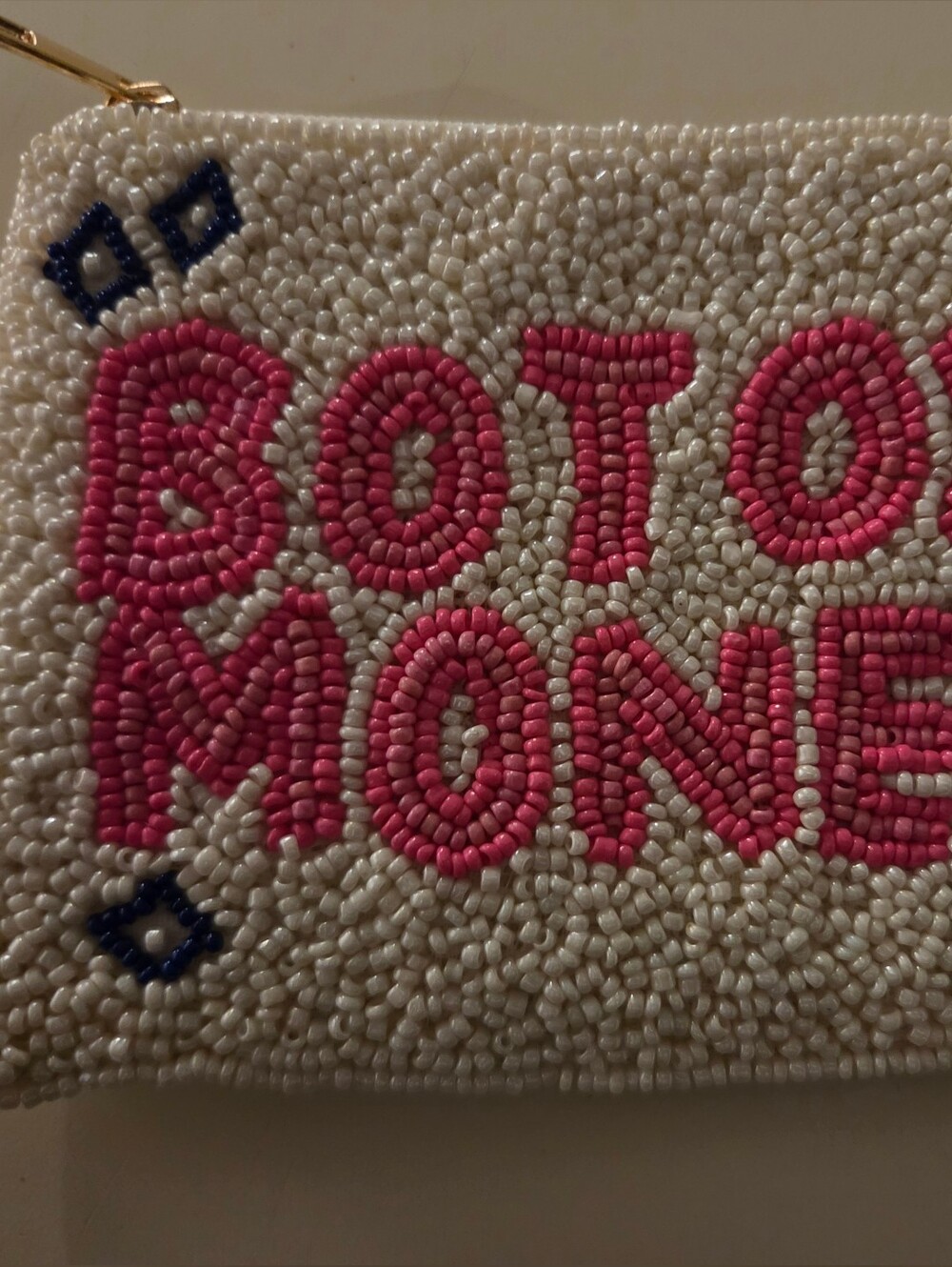 NWT "Botox Money" Beaded Coin Pouch